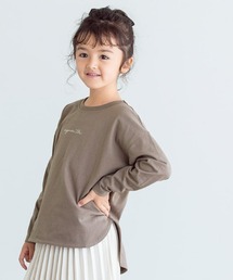 kids コットンロングスリーブロゴTシャツ
