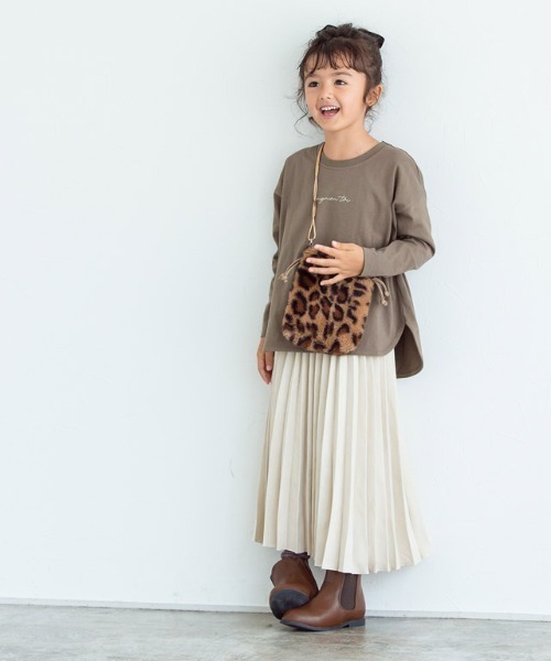 lulpini(ルルピー二)の「kids コットンロングスリーブロゴTシャツ(Tシャツ/カットソー・キッズ・ラベンダー/オフホワイト/モカ・S/L/M)」の22枚目の写真