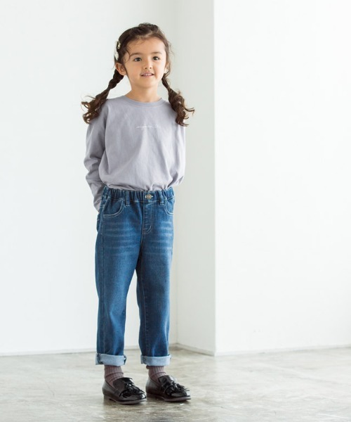 lulpini(ルルピー二)の「kids コットンロングスリーブロゴTシャツ(Tシャツ/カットソー・キッズ・ラベンダー/オフホワイト/モカ・S/L/M)」の10枚目の写真