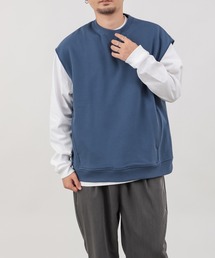 COLONY 2139 | 裏毛スウェットベスト付きプルオーバー(ベスト&ロンTセット)　※ユニセックス対応(ベスト)