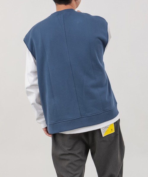 COLONY 2139（コロニートゥーワンスリーナイン）の「裏毛スウェットベスト付きプルオーバー(ベスト&ロンTセット)　※ユニセックス対応（ベスト・メンズ・ブラック/ベージュ/ブルー・MEDIUM/LARGE/X-LARGE）」の18枚目の写真