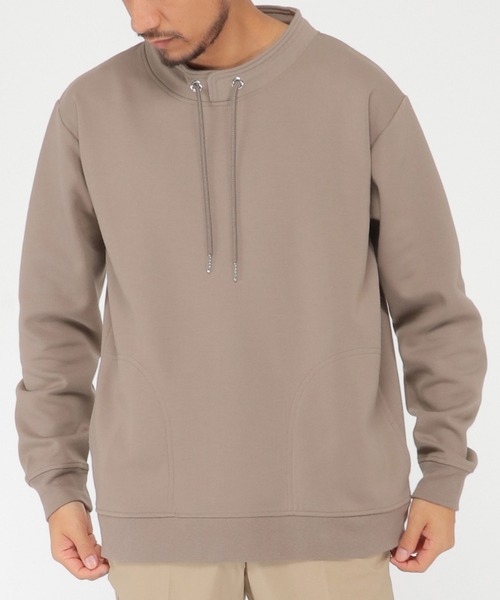 ikka(イッカ)の「清潔ルーイカラープルオーバー(スウェット・メンズ・オフホワイト/チャコールグレー/ブラック/ブルー/ブラウン・S/M/L/XL)」の4枚目の写真