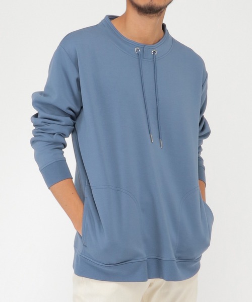 ikka(イッカ)の「清潔ルーイカラープルオーバー(スウェット・メンズ・オフホワイト/チャコールグレー/ブラック/ブルー/ブラウン・S/M/L/XL)」の5枚目の写真