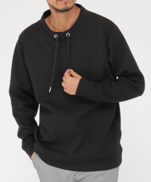 ikka(イッカ)の「清潔ルーイカラープルオーバー(スウェット・メンズ・オフホワイト/チャコールグレー/ブラック/ブルー/ブラウン・S/M/L/XL)」の3枚目の写真