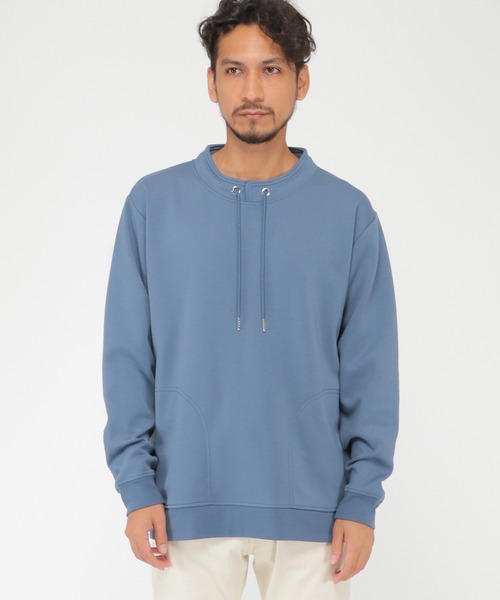 ikka(イッカ)の「清潔ルーイカラープルオーバー(スウェット・メンズ・オフホワイト/チャコールグレー/ブラック/ブルー/ブラウン・S/M/L/XL)」の7枚目の写真