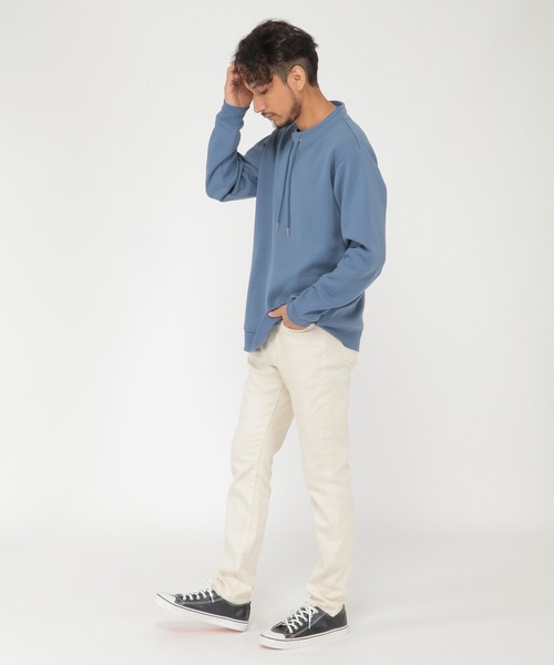 ikka(イッカ)の「清潔ルーイカラープルオーバー(スウェット・メンズ・オフホワイト/チャコールグレー/ブラック/ブルー/ブラウン・S/M/L/XL)」の16枚目の写真