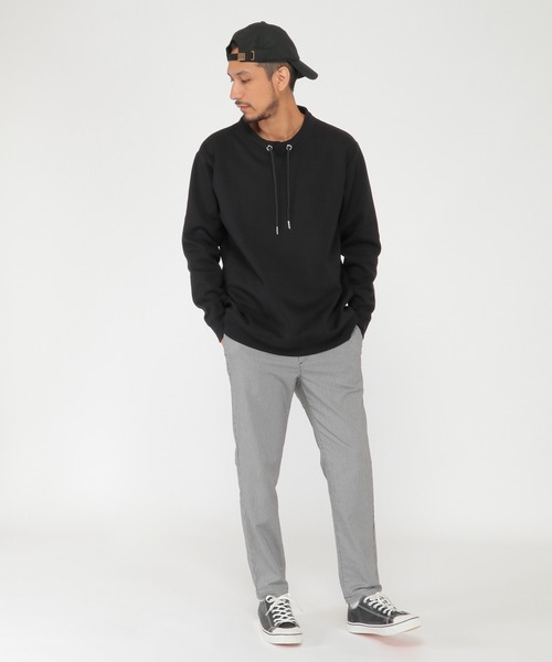 ikka(イッカ)の「清潔ルーイカラープルオーバー(スウェット・メンズ・オフホワイト/チャコールグレー/ブラック/ブルー/ブラウン・S/M/L/XL)」の22枚目の写真