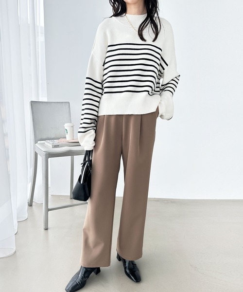 GeeRA（ジーラ）の「美脚ストレッチストレートイージーパンツ（その他パンツ・レディース・ブラック/グリーン/モカ/ライトベージュ/イエロー・XX-LARGE/LARGE/X-LARGE/MEDIUM/SMALL）」の22枚目の写真