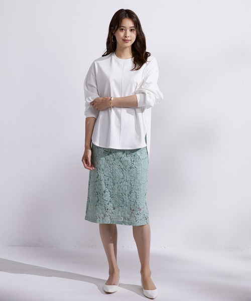 SAISON DE PAPILLON(セゾンドパピヨン)の「ビッグシルエットラウンドネックカットソー(Tシャツ/カットソー・レディース・ベージュ/ブラック/ホワイト/チャコール・M/L/S)」の5枚目の写真