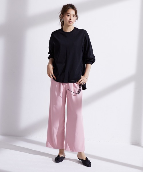 SAISON DE PAPILLON(セゾンドパピヨン)の「ビッグシルエットラウンドネックカットソー(Tシャツ/カットソー・レディース・ベージュ/ブラック/ホワイト/チャコール・M/L/S)」の22枚目の写真