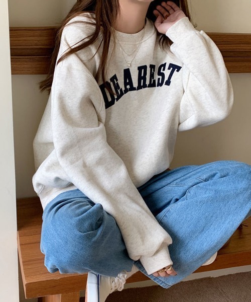 HALEY PESCA（ヘーリーペスカ）の「HALEY PESCA/フロントロゴ シンプル プルオーバー（Tシャツ/カットソー・レディース・ホワイト/ネイビー・FREE）」の8枚目の写真