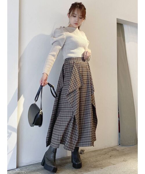 dazzlin（ダズリン）の「フリルロングスカート（スカート・レディース・グレー/ブラウン/その他1・FREE）」の3枚目の写真