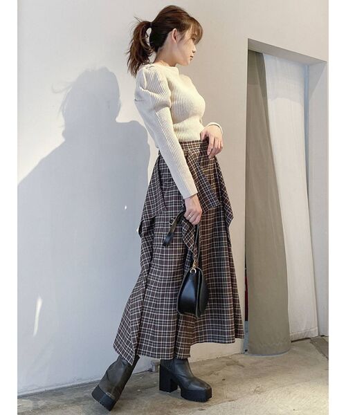 dazzlin（ダズリン）の「フリルロングスカート（スカート・レディース・グレー/ブラウン/その他1・FREE）」の8枚目の写真