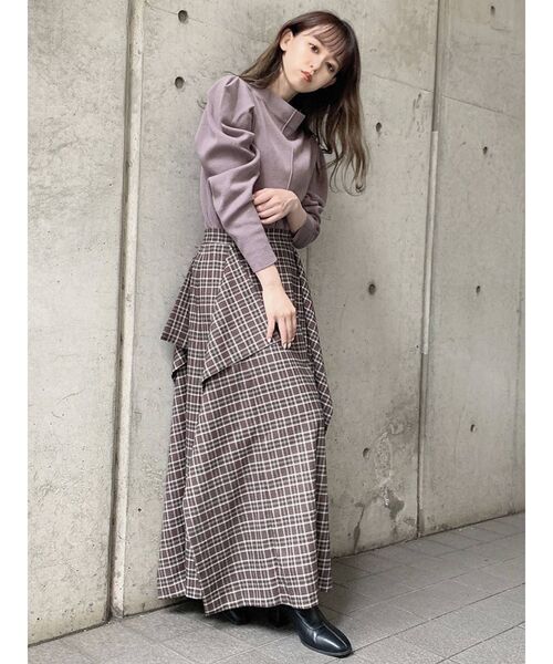 dazzlin（ダズリン）の「フリルロングスカート（スカート・レディース・グレー/ブラウン/その他1・FREE）」の7枚目の写真