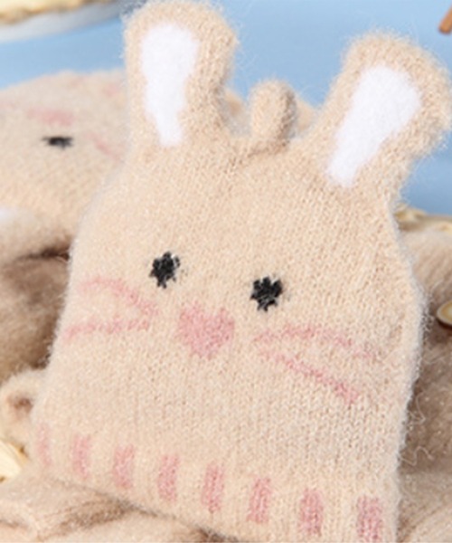 aimoha(アイモハ)の「【aimoha-KIDS-】【定番】2wayミトンカバー付き指切りアニマル耳モチーフ手袋グローブ(手袋・キッズ・グレー/ブルー/カーキ/ベージュ/ピンク/グレー系その他/オレンジ/ベージュ系その他・ONE SIZE)」の22枚目の写真