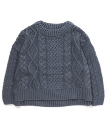 ビックシルエットケーブルトップス_ウォッシャブル