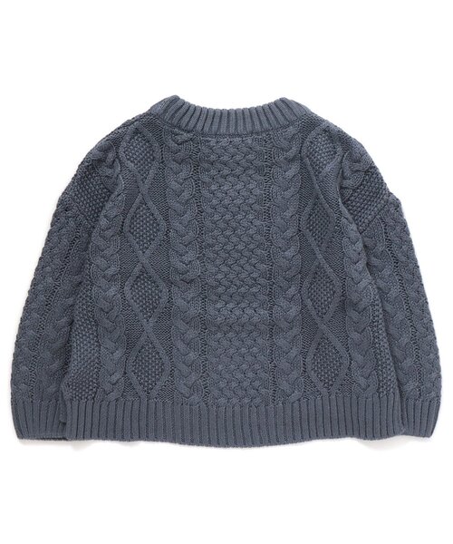 Seraph（セラフ）の「ビックシルエットケーブルトップス_ウォッシャブル（ニット/セーター・キッズ・マスタード/レンガ/アイボリー/ブルー・140/90/110/130/80/100/120/95）」の15枚目の写真