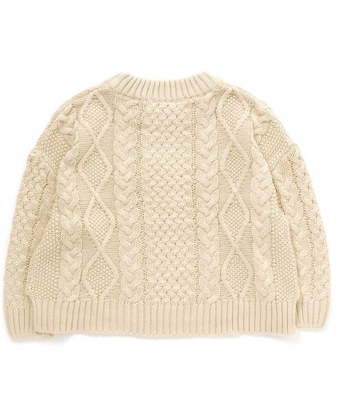 Seraph（セラフ）の「ビックシルエットケーブルトップス_ウォッシャブル（ニット/セーター・キッズ・マスタード/レンガ/アイボリー/ブルー・140/90/110/130/80/100/120/95）」の10枚目の写真