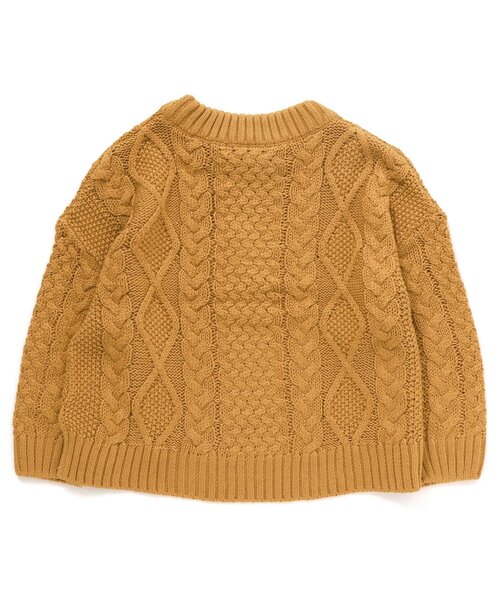 Seraph（セラフ）の「ビックシルエットケーブルトップス_ウォッシャブル（ニット/セーター・キッズ・マスタード/レンガ/アイボリー/ブルー・140/90/110/130/80/100/120/95）」の11枚目の写真