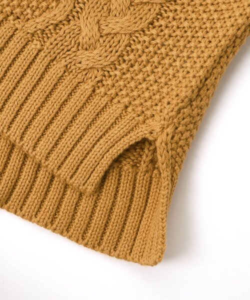 Seraph（セラフ）の「ビックシルエットケーブルトップス_ウォッシャブル（ニット/セーター・キッズ・マスタード/レンガ/アイボリー/ブルー・140/90/110/130/80/100/120/95）」の14枚目の写真