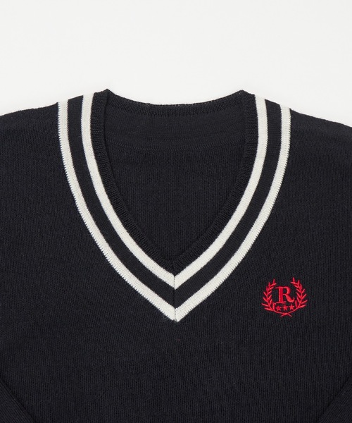 repipi armario(レピピ アルマリオ)の「【repipi armario / レピピアルマリオ】キッズチルデンセーター ニット Vネック ライン(ニット/セーター・キッズ・ブラック/ネイビー/グレー・140/160/150)」の16枚目の写真