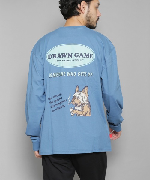 CERCA(チェルカ)の「BEYES/プリント L/S C/N(Tシャツ/カットソー・メンズ・ブラック/ホワイト/ブルー系その他・MEDIUM/LARGE)」の1枚目の写真