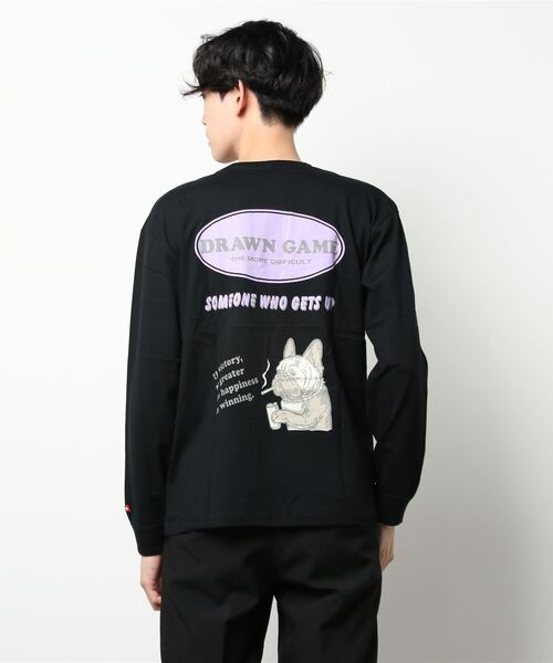 CERCA(チェルカ)の「BEYES/プリント L/S C/N(Tシャツ/カットソー・メンズ・ブラック/ホワイト/ブルー系その他・MEDIUM/LARGE)」の4枚目の写真