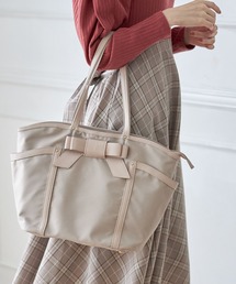tocco closet | リボン付きレザーパイピングナイロンバッグ(ハンドバッグ)