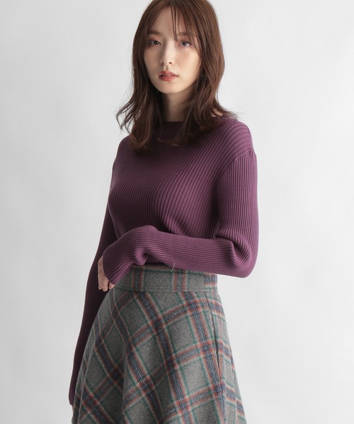 Andemiu（アンデミュウ）の「【サステナブル】プチハイリブニット239200（ニット/セーター・レディース・ブラック/ベージュ/ブルー/パープル/マスタード・FREE）」の10枚目の写真