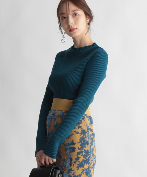 Andemiu（アンデミュウ）の「【サステナブル】プチハイリブニット239200（ニット/セーター・レディース・ブラック/ベージュ/ブルー/パープル/マスタード・FREE）」の14枚目の写真