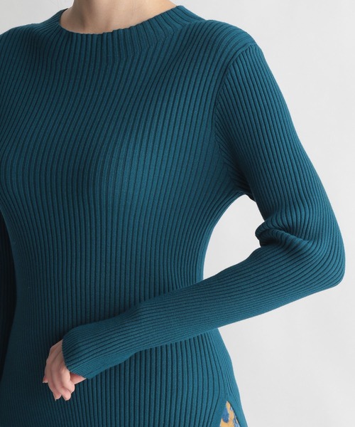 Andemiu（アンデミュウ）の「【サステナブル】プチハイリブニット239200（ニット/セーター・レディース・ブラック/ベージュ/ブルー/パープル/マスタード・FREE）」の12枚目の写真