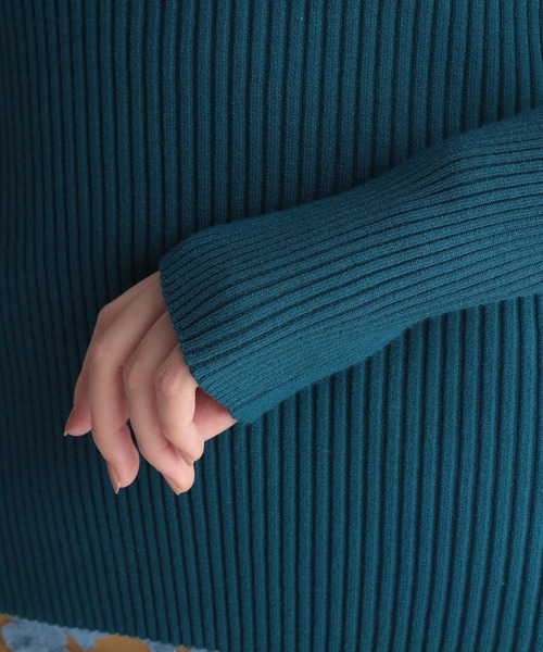 Andemiu（アンデミュウ）の「【サステナブル】プチハイリブニット239200（ニット/セーター・レディース・ブラック/ベージュ/ブルー/パープル/マスタード・FREE）」の19枚目の写真