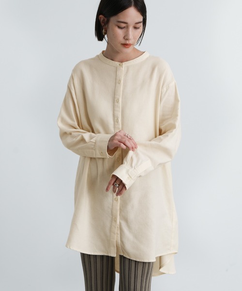 select MOCA(セレクトモカ)の「2021 AW バンドカラーベーシックコットンシャツ(シャツ/ブラウス・レディース・ホワイト/ブラック・FREE)」の14枚目の写真