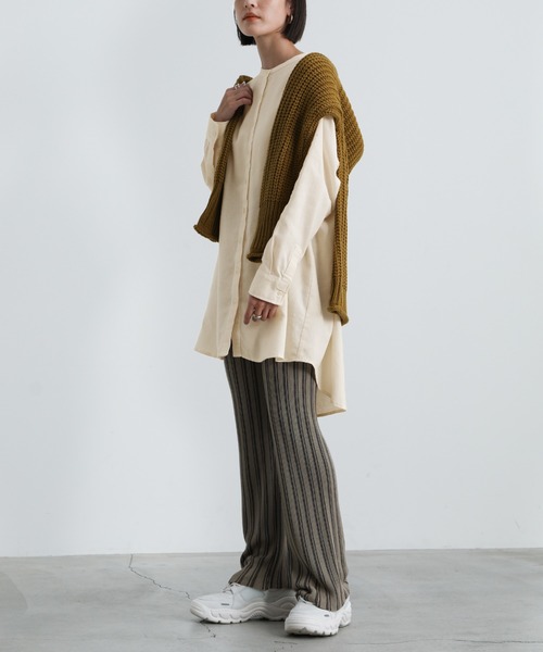 select MOCA(セレクトモカ)の「2021 AW バンドカラーベーシックコットンシャツ(シャツ/ブラウス・レディース・ホワイト/ブラック・FREE)」の12枚目の写真