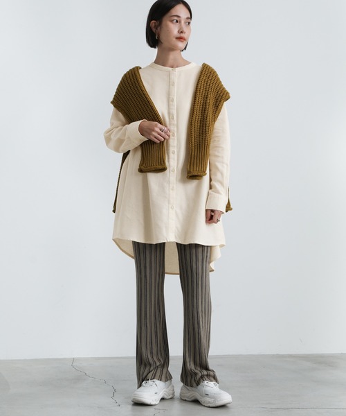 select MOCA(セレクトモカ)の「2021 AW バンドカラーベーシックコットンシャツ(シャツ/ブラウス・レディース・ホワイト/ブラック・FREE)」の11枚目の写真