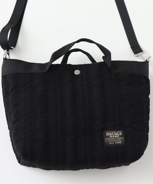 DOUBLE NAME（ダブルネーム）の「ストライプキルティングBAG（ショルダーバッグ・レディース・ブラック/パープル/カーキ・FREE）」の4枚目の写真