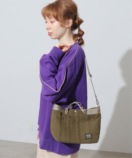 DOUBLE NAME（ダブルネーム）の「ストライプキルティングBAG（ショルダーバッグ・レディース・ブラック/パープル/カーキ・FREE）」の14枚目の写真