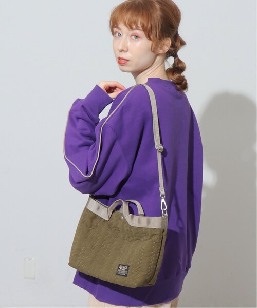 DOUBLE NAME（ダブルネーム）の「ストライプキルティングBAG（ショルダーバッグ・レディース・ブラック/パープル/カーキ・FREE）」の15枚目の写真