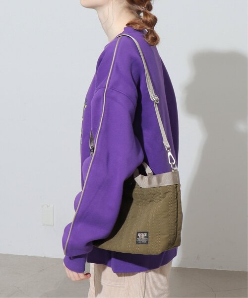 DOUBLE NAME（ダブルネーム）の「ストライプキルティングBAG（ショルダーバッグ・レディース・ブラック/パープル/カーキ・FREE）」の8枚目の写真