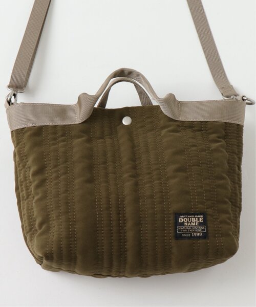 DOUBLE NAME（ダブルネーム）の「ストライプキルティングBAG（ショルダーバッグ・レディース・ブラック/パープル/カーキ・FREE）」の19枚目の写真