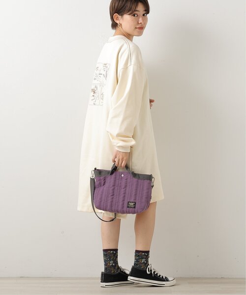 DOUBLE NAME（ダブルネーム）の「ストライプキルティングBAG（ショルダーバッグ・レディース・ブラック/パープル/カーキ・FREE）」の21枚目の写真