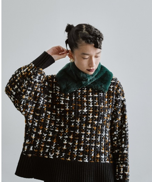 manana suerte ツイードニット 2点セット 美品 manana suerte（マニャーナスエルテ）の「ツイードニット（ニット