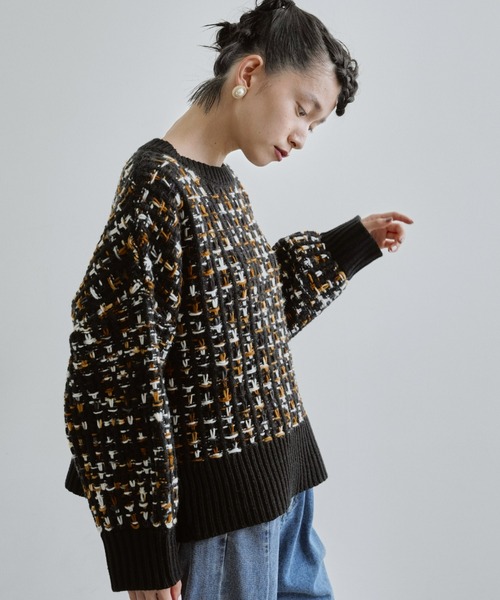 manana suerte（マニャーナスエルテ）の「ツイードニット（ニット