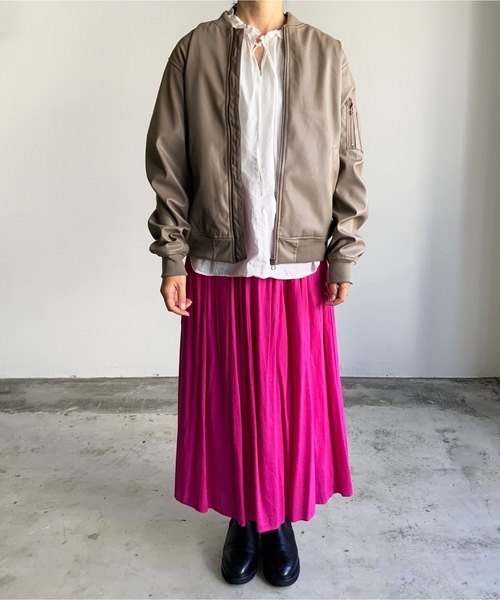 セール Commonware Puレザーma1 春レザー Ma 1 Common Ware コモンウェアー のファッション通販 Zozotown