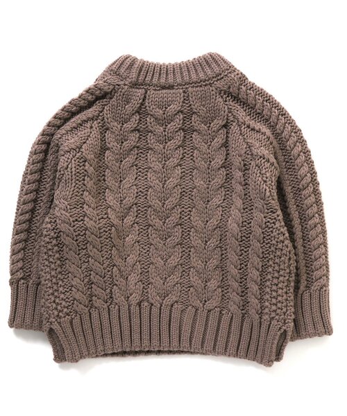 apres les cours（アプレレクール）の「ハート模様編みニットプルオーバー（ニット/セーター・キッズ・ベージュ/ピンク・90/140/120/100）」の8枚目の写真