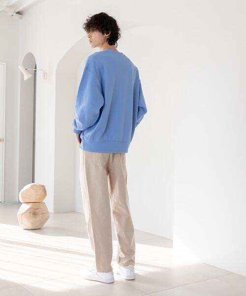 CITEN（シテン）の「＜CITEN（シテン）＞GIZAコットン ビッグ スウェット（スウェット・メンズ・ホワイト/ライトグレー/コバルトブルー・M/L）」の10枚目の写真