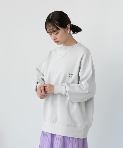 CITEN（シテン）の「＜CITEN（シテン）＞GIZAコットン ビッグ スウェット（スウェット・メンズ・ホワイト/ライトグレー/コバルトブルー・M/L）」の15枚目の写真