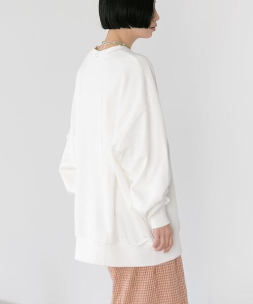 CITEN（シテン）の「＜CITEN（シテン）＞GIZAコットン ビッグ スウェット（スウェット・メンズ・ホワイト/ライトグレー/コバルトブルー・M/L）」の20枚目の写真