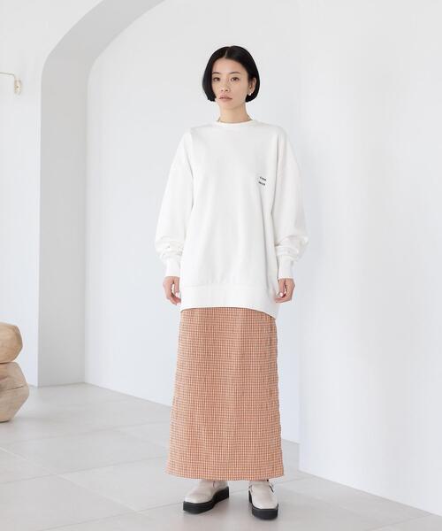 CITEN（シテン）の「＜CITEN（シテン）＞GIZAコットン ビッグ スウェット（スウェット・メンズ・ホワイト/ライトグレー/コバルトブルー・M/L）」の13枚目の写真