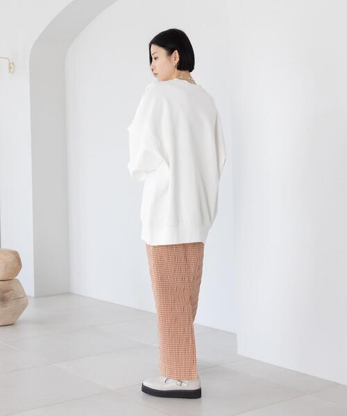 CITEN（シテン）の「＜CITEN（シテン）＞GIZAコットン ビッグ スウェット（スウェット・メンズ・ホワイト/ライトグレー/コバルトブルー・M/L）」の14枚目の写真